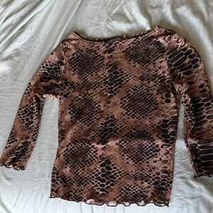 90s Y2K Rave Snake Print Top